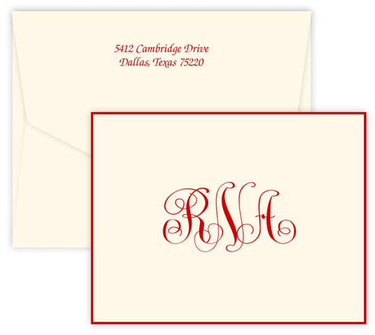 Notable Monogram Folded Note Cards